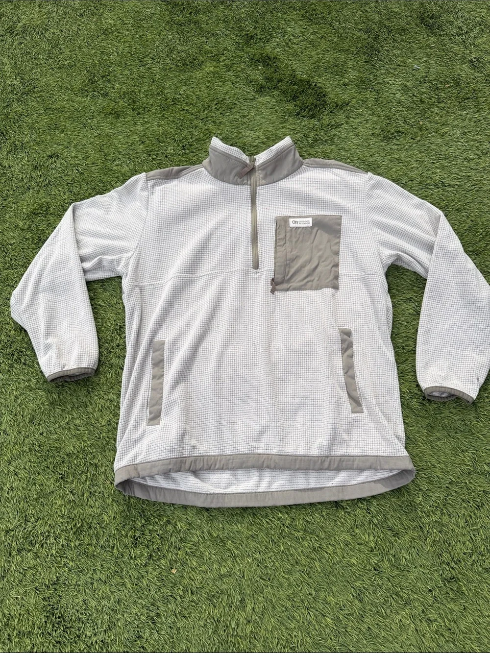 Outdoor ResearchTrail Mix Colorblock Quarter Zip pullover LARGE